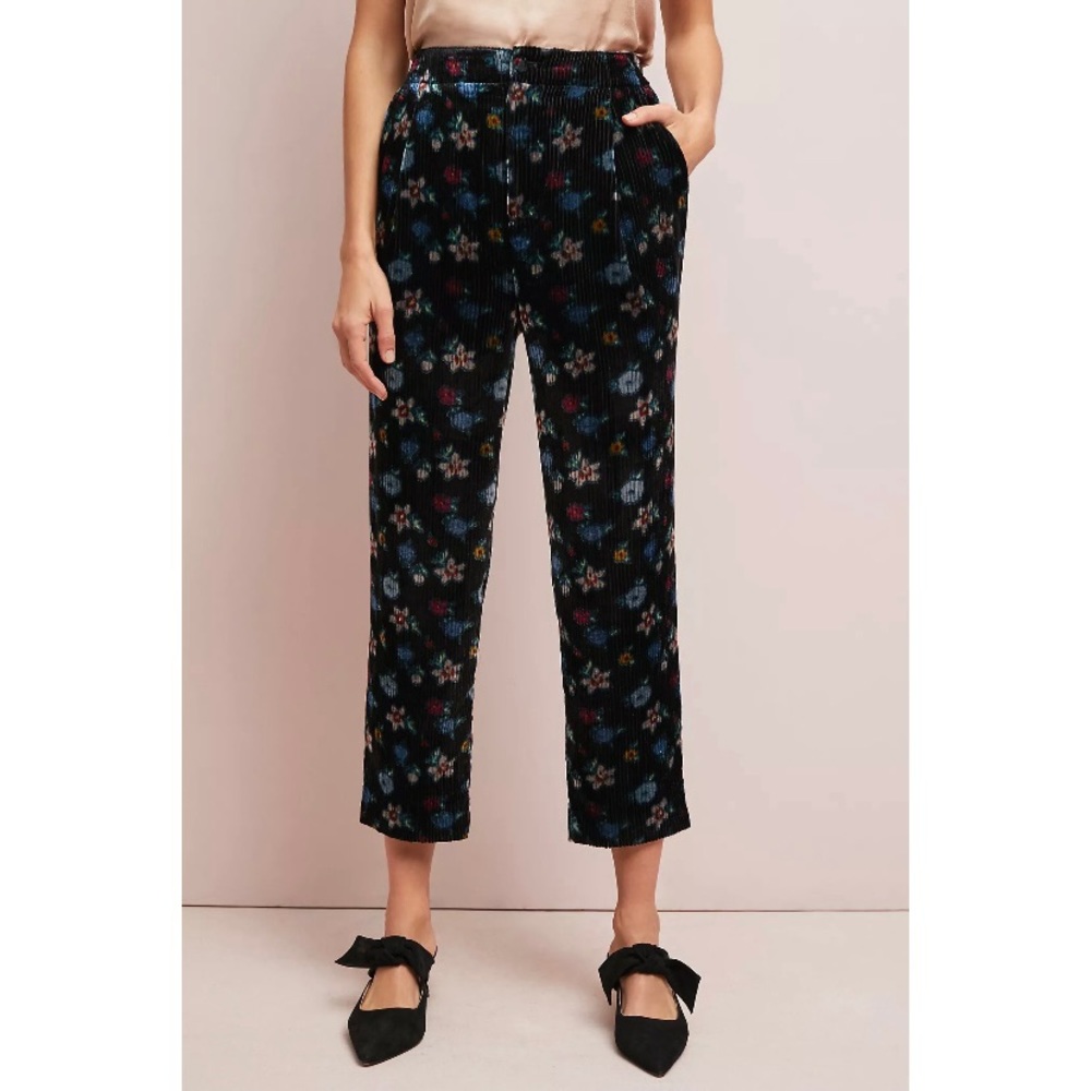 Ettitwa by Anthropologie Blooming Velvet Pants